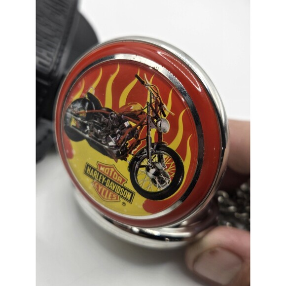 Men's Pocket Watch FRANKLIN MINT "Harley-Davidson". Billy Bike - Picture 1 of 12
